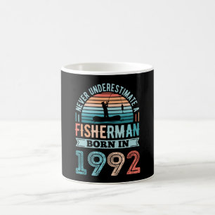 Fischerei geboren 1992 30. Geburtstagsgeschenk Kaffeetasse