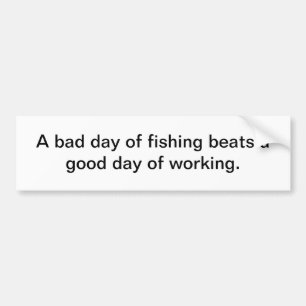 Fischerei gegen Arbeits-Autoaufkleber Autoaufkleber