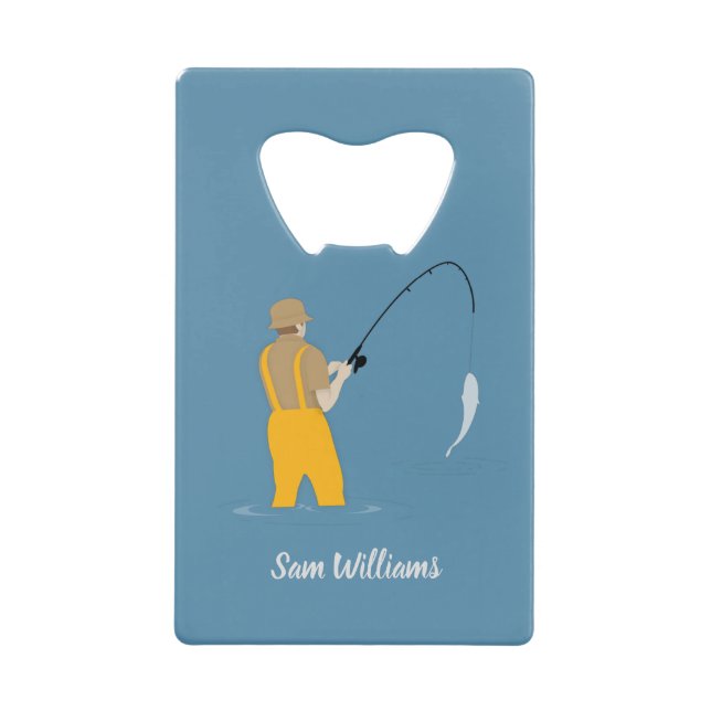 Fischerei Geldbeutel Flaschenöffner (Vorderseite)