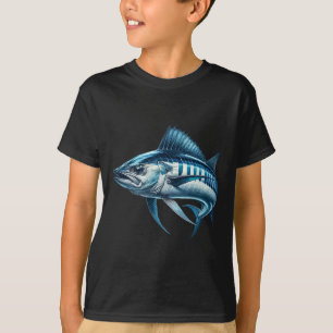 Fischerei-Grafik Tiefsee-Angeln Wahoo-Fisch T-Shirt