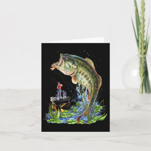 Fischerei Grafischer Großfisch Mund B Karte