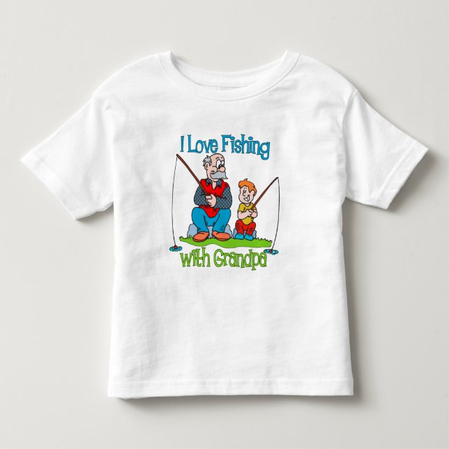 Fischerei - I Liebe Fischerei mit Großvater Kleinkind T-shirt (Vorderseite)