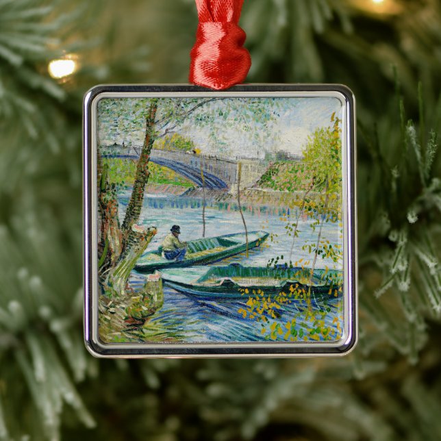 Fischerei im Frühjahr durch Vincent van Gogh Ornament Aus Metall (Baum)