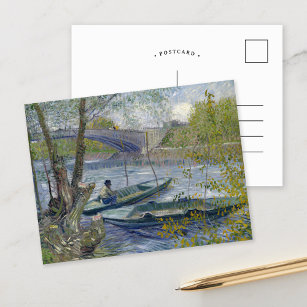Fischerei im Frühjahr   Vincent Van Gogh Postcard Postkarte