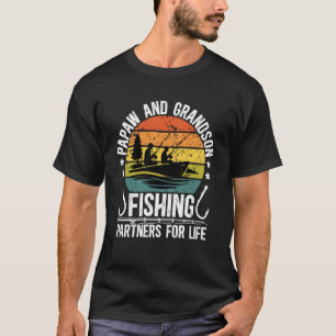 Fischerei-Kumpels Papaw und Enkel Angelpartner T-Shirt