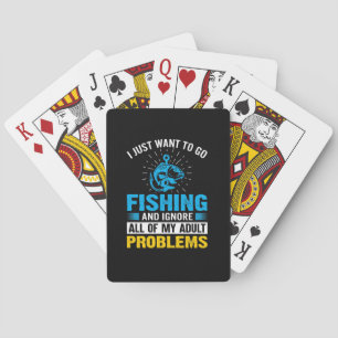 Fischerei Kunst, die ich nur Gewollt, um zu fische Spielkarten