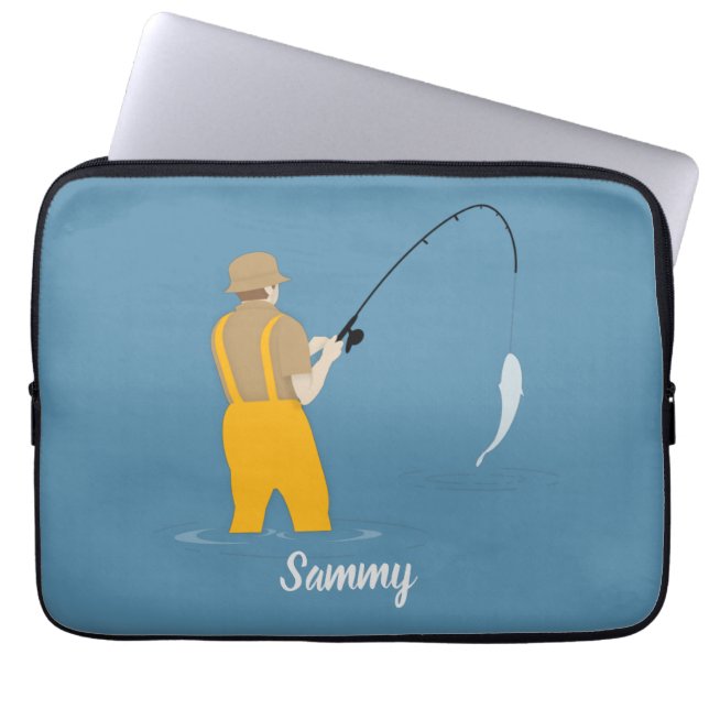 Fischerei Laptopschutzhülle (Vorderseite)