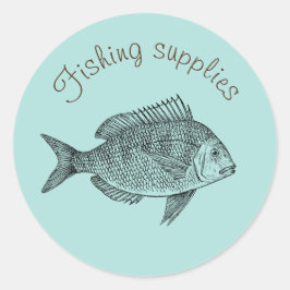 Fischerei liefert Design der Unternehmensmarkierun Runder Aufkleber
