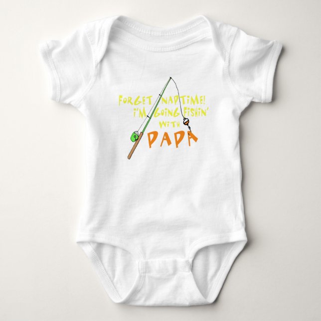 Fischerei mit Papa Baby Strampler (Vorderseite)