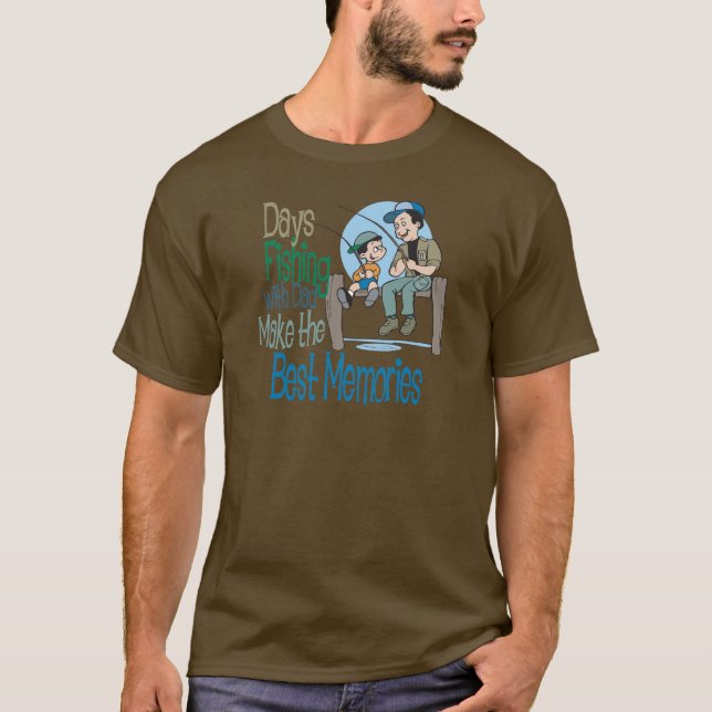 Fischerei mit Vater Vatertag Shirt (Vorderseite)