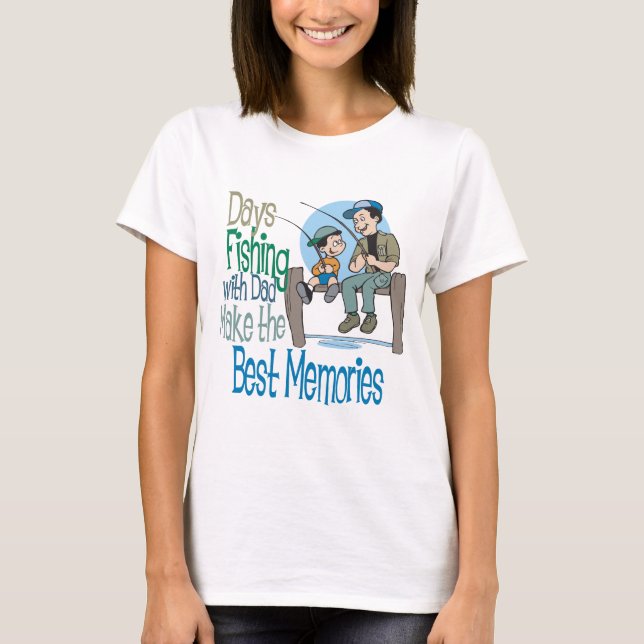 Fischerei mit Vater Vatertag Shirt (Vorderseite)