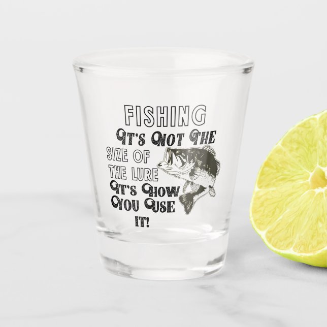 Fischerei nicht der Größe des Köder-lustigen Schnapsglas (Vorderseite)