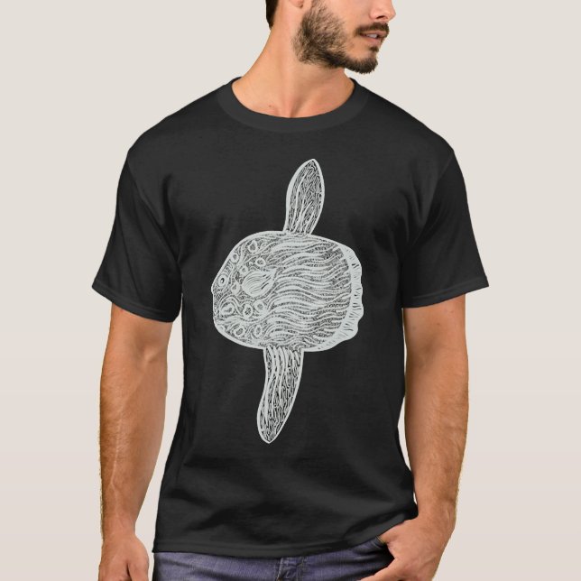 Fischerei oder Mola Mola auf Schwarz T-Shirt (Vorderseite)