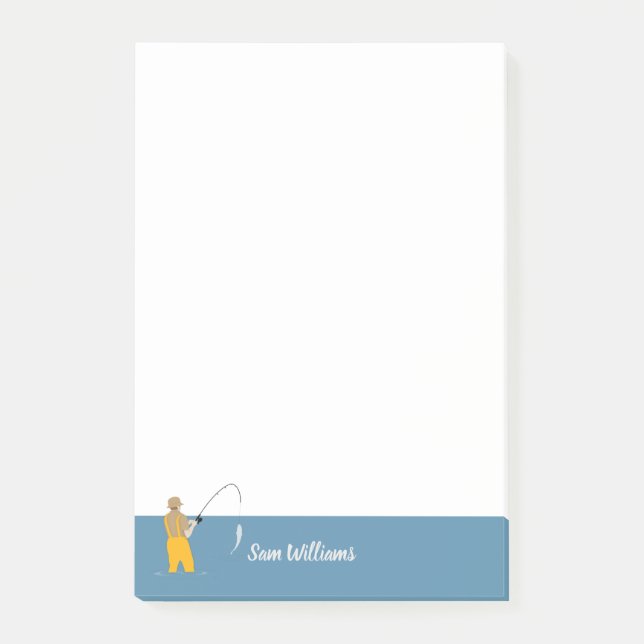 Fischerei Post-it Klebezettel (Vorderseite)