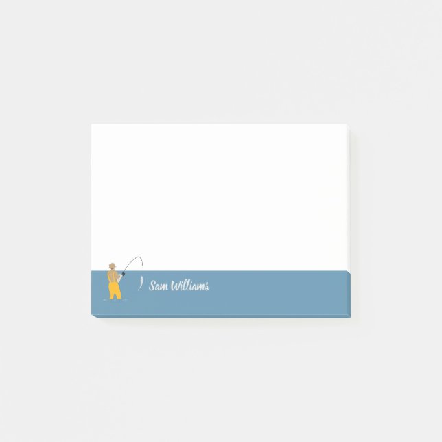 Fischerei Post-it Klebezettel (Vorderseite)