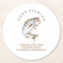 Fischerei Runder Pappuntersetzer