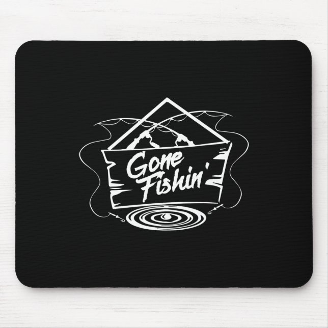 Fischerei-Shirt für Angelfreunde oder Fischer-Gesc Mousepad (Vorne)