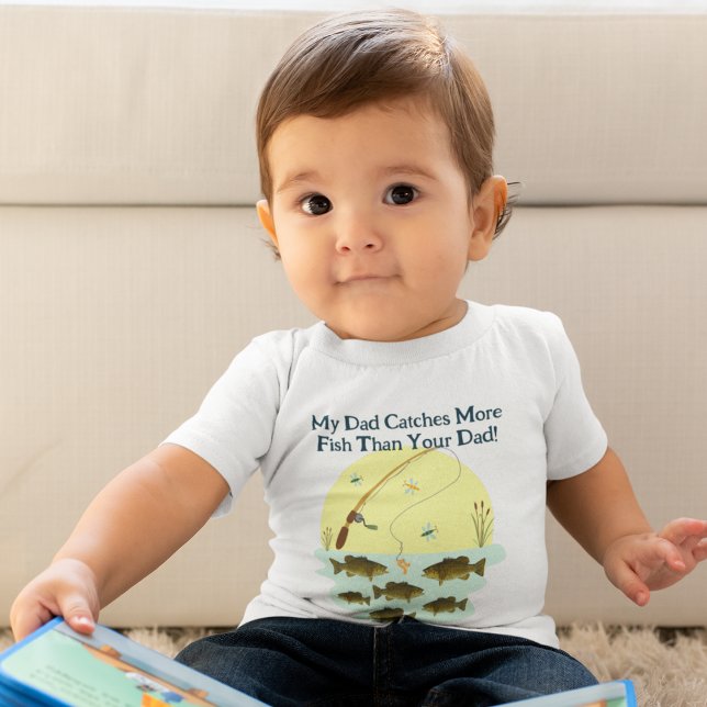 Fischerei Smallmouth Bass Funny Vater Fang Fisch Baby T-shirt (Von Creator hochgeladen)