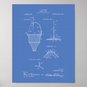 Fischerei - Tackle 1912 - Art-Blueprint Poster