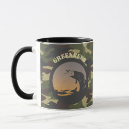 Fischerei und Camouflage Tasse