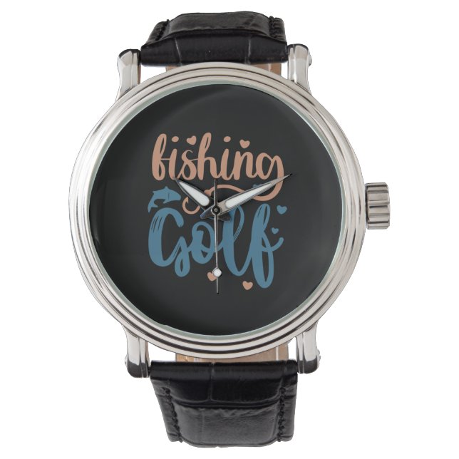 Fischerei und Golf Armbanduhr (Vorderseite)