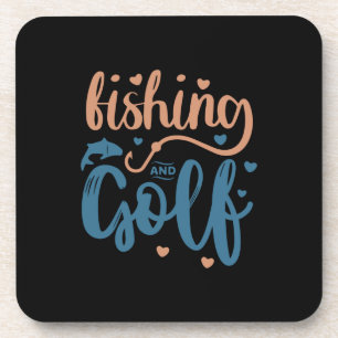 Fischerei und Golf Getränkeuntersetzer