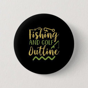Fischerei und Golf-Kontur Button