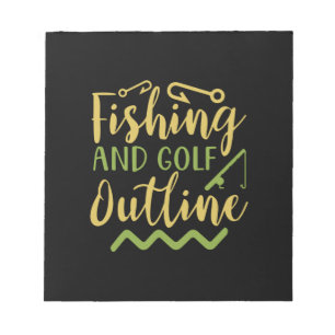 Fischerei und Golf-Kontur Notizblock