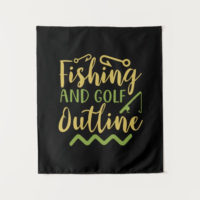 Fischerei und Golf-Kontur Wandteppich (Vorderseite)