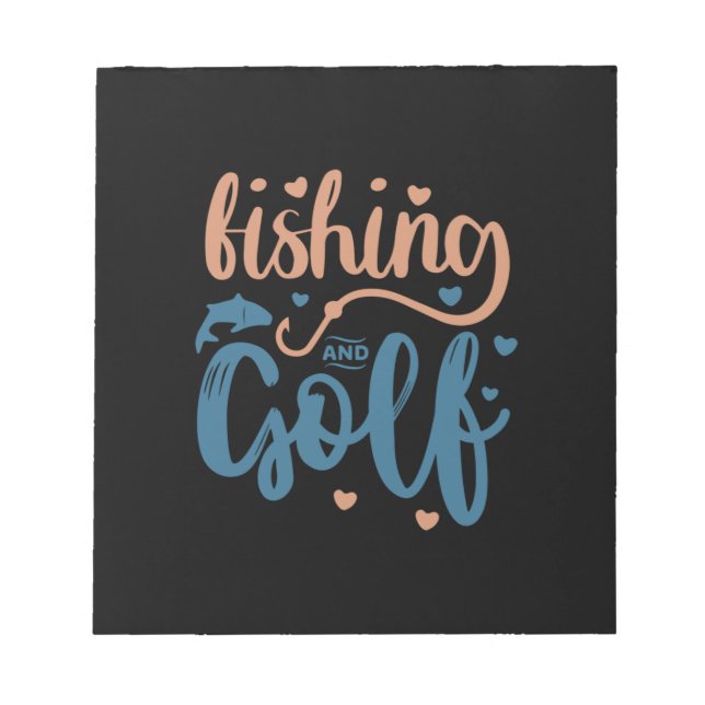 Fischerei und Golf Notizblock (Vorderseite)