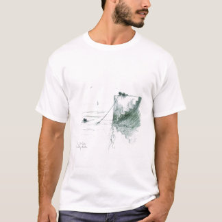 Fischerei weg vom Quay - vorderes Logo T-Shirt