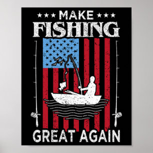 Fischerei wieder groß machen Trump Lustiger Angler Poster