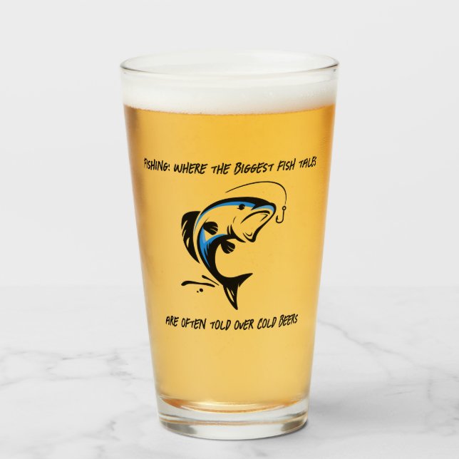Fischerei: Wo der größte Fisch... - Bier fischen. Glas (Vorne (Gefüllt))