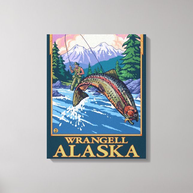 Fischerei - Wrangell, Alaska Leinwanddruck (Vorderseite)