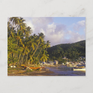 Fischereiboote, Soufriere, St Lucia, Karibik Postkarte