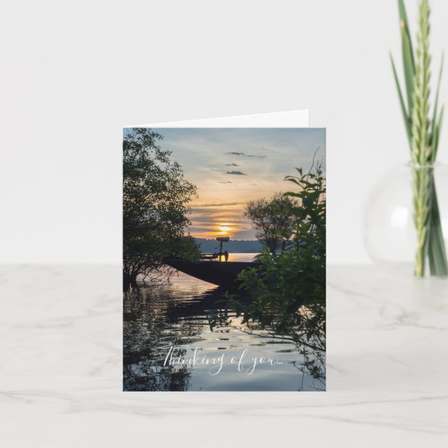 Fischereifahrzeug Sonnenaufgang Denken Sie an Ihre Karte (Vorderseite)