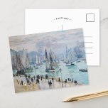 Fischereifahrzeuge, die den Hafen Verlassend | Cla Postkarte<br><div class="desc">Fischerboote Verlassend den Hafen Le Havre (1874) von Claude Monet,  französischer Impressionist. Originelle Kunstmalerei ist ein Öl auf der Leinwand,  das eine abstrakte Meereslandschaft mit Schiffen auf dem Wasser und Menschen im Vordergrund darstellt. Verwenden Sie die Entwurfstools,  um einen benutzerdefinierten Text hinzuzufügen oder das Bild zu personalisieren.</div>