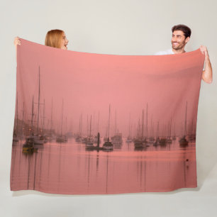 FISCHEREIFAHRZEUGE IM SONNENANSTIEG FLEECEDECKE