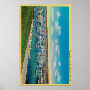 Fischereiflotte in AnchorMonterey, CA Poster