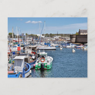 Fischereihafen Concarneau in Frankreich Postkarte