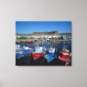 Fischereihafen, Puerto de Mogan, Gran Canaria, Leinwanddruck