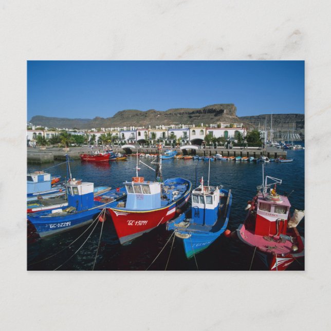 Fischereihafen, Puerto de Mogan, Gran Canaria, Postkarte (Vorderseite)