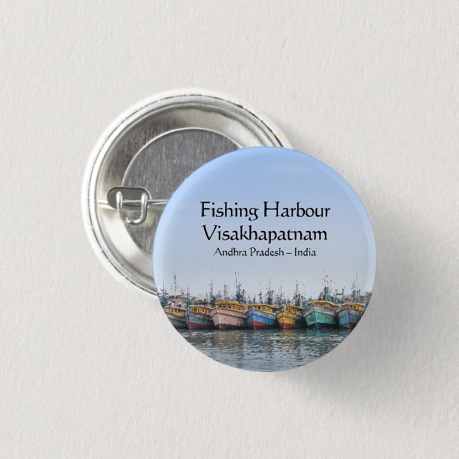 Fischereihafen Vizag Button (Vorne & Hinten)