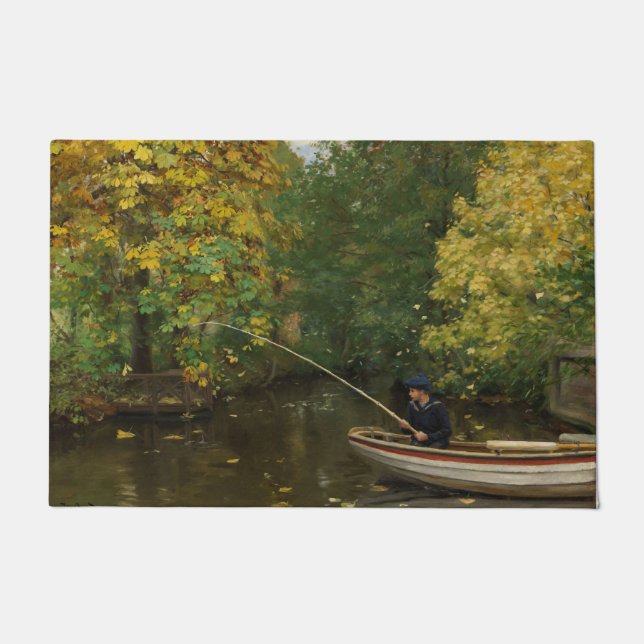 Fischereijunge (von Hans Andersen Brendekilde) Fußmatte (Vorderseite)