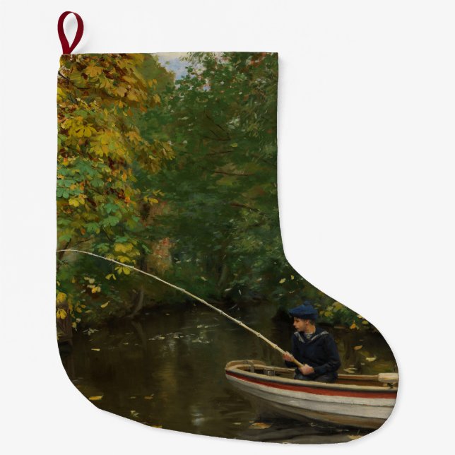 Fischereijunge (von Hans Andersen Brendekilde) Großer Weihnachtsstrumpf (Vorderseite)