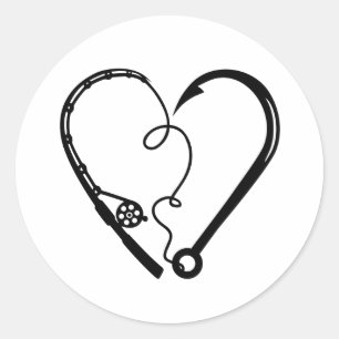 FISCHEREIKREUZUNG RUNDER AUFKLEBER