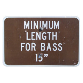 Fischereizeichen, Mindestbaslänge Magnet