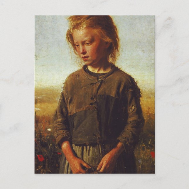 Fischermädchen, 1874 postkarte (Vorderseite)