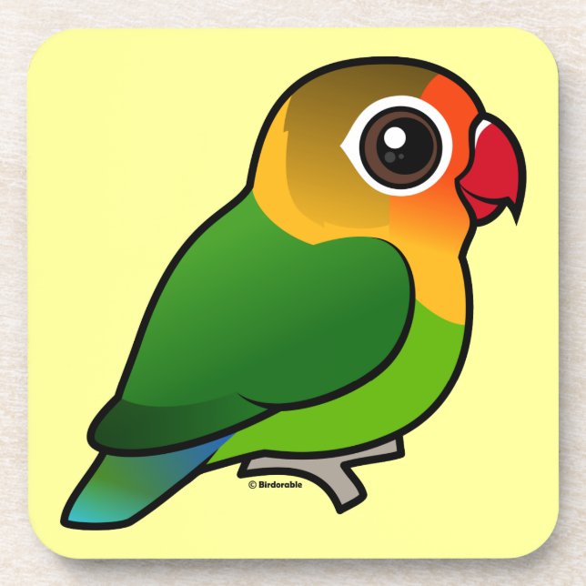 Fischers Lovebird Getränkeuntersetzer (Vorderseite)