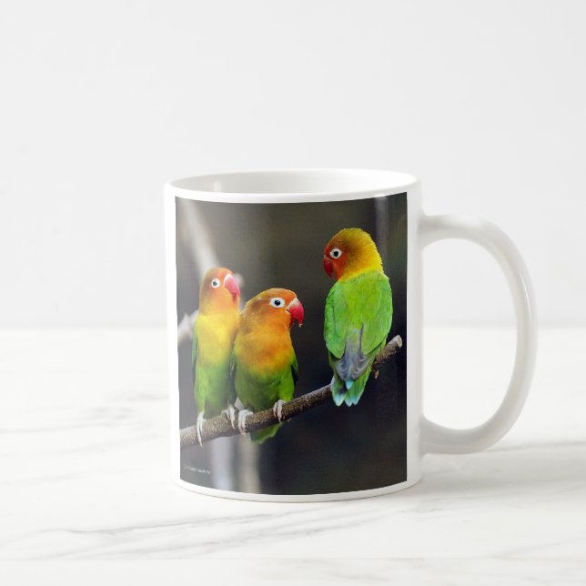 “Fischer's Lovebird” Kaffeetasse (Rechts)